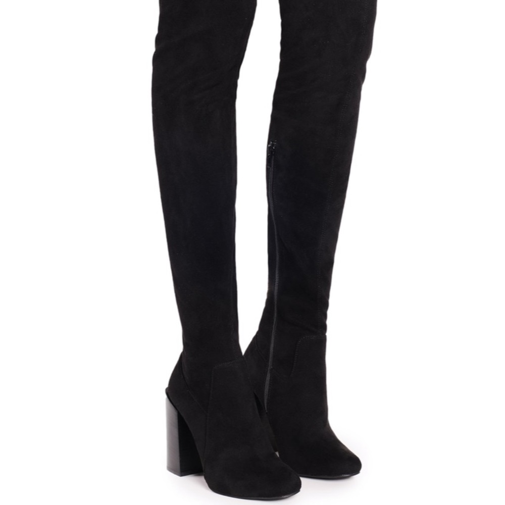 Jeffrey Campbell blk over knee heeled boot Sz10